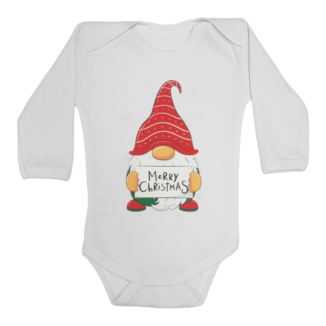 CORALL Novogodišnji bodi za bebe, Beli