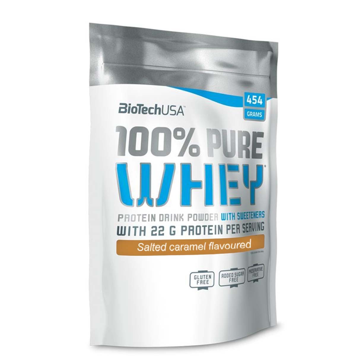 BIOTECHUSA 100% Pure Whey protein sa ukusom slane karamele, 454g