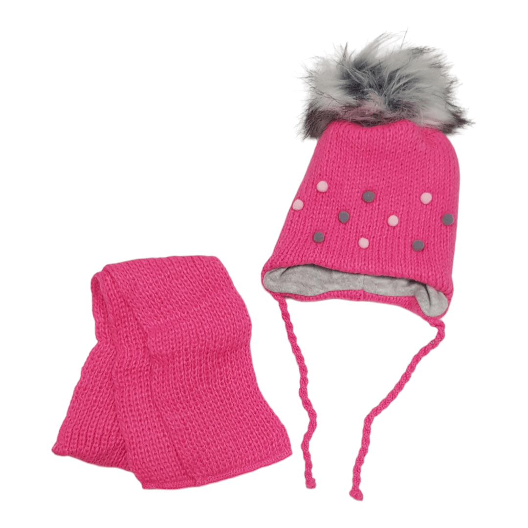 Set Kapa i šal za bebe, Roze