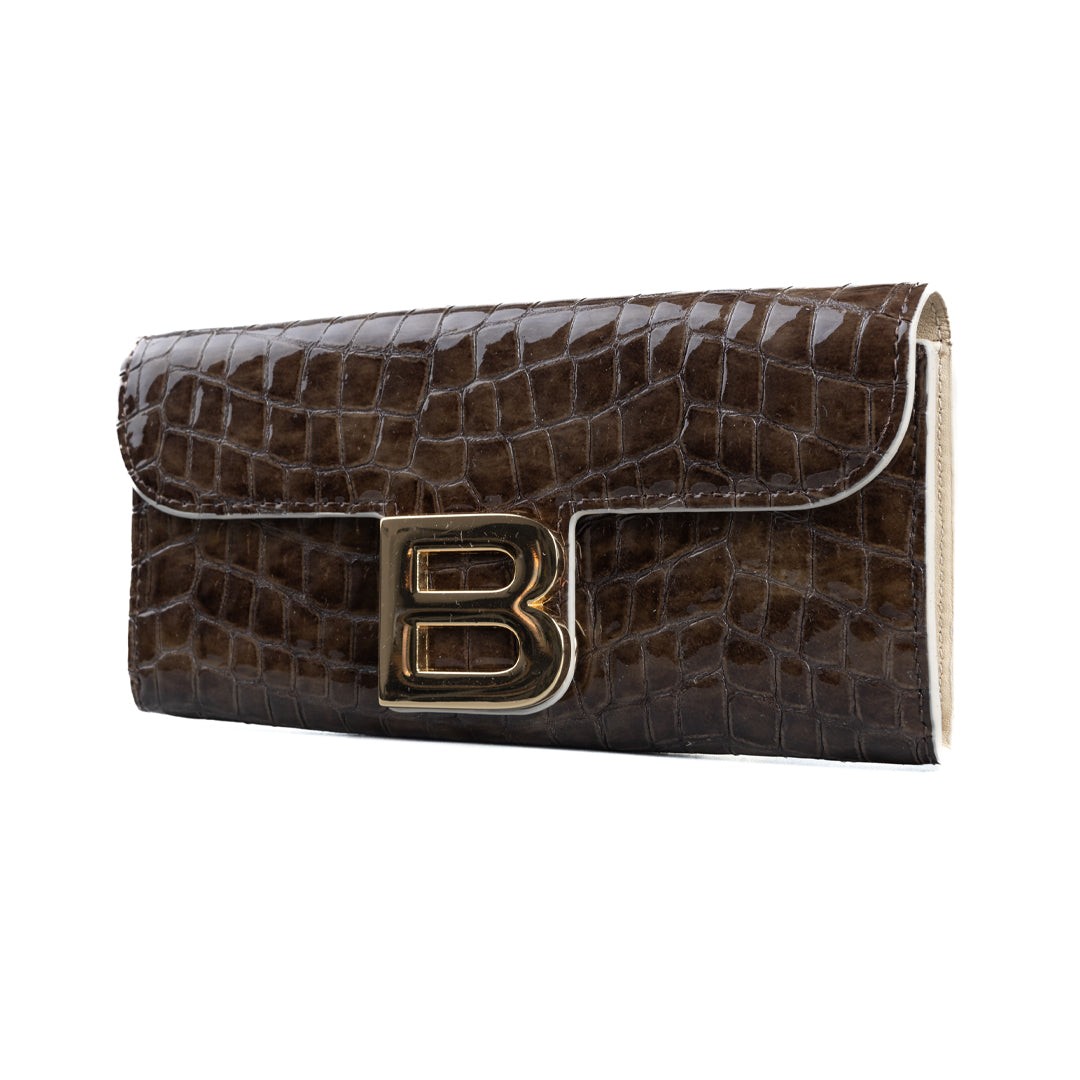 BUFFALO Ženski novčanik Moskva 220, Kroko, Braon