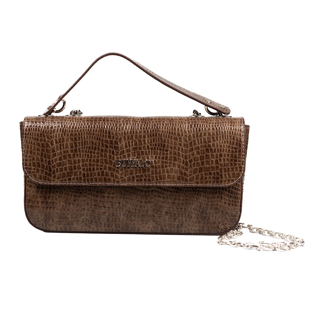 BUFFALO Ženska torba Tunis Nikl 202, Braon