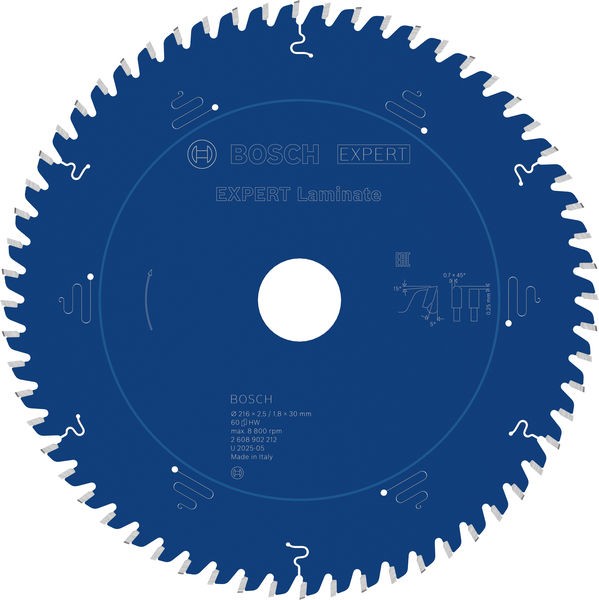 Bosch List testere za laminat Expert 2608902212, 216 mm, 60T