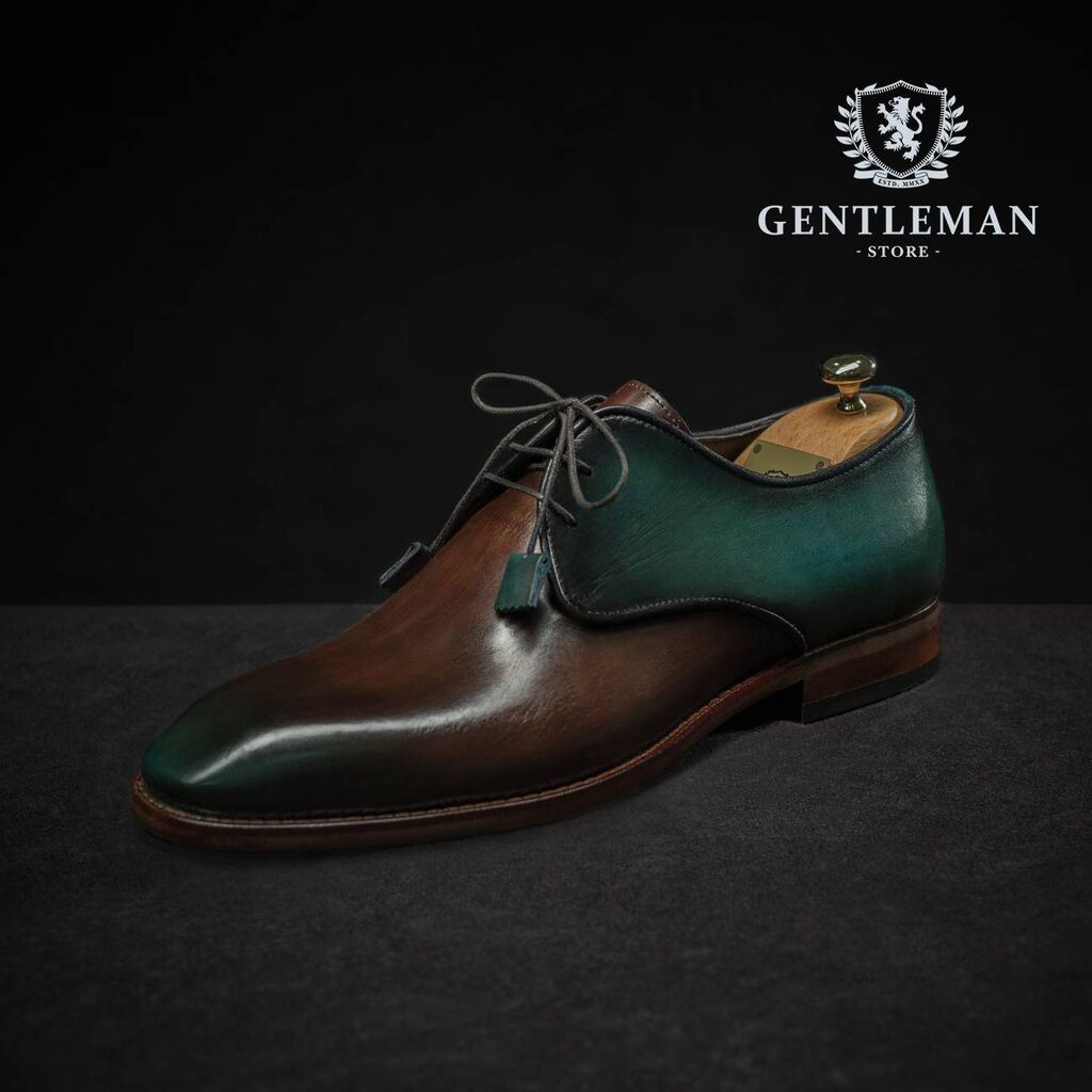 Gentleman Store RS Muške cipele 005, Braon-zelene