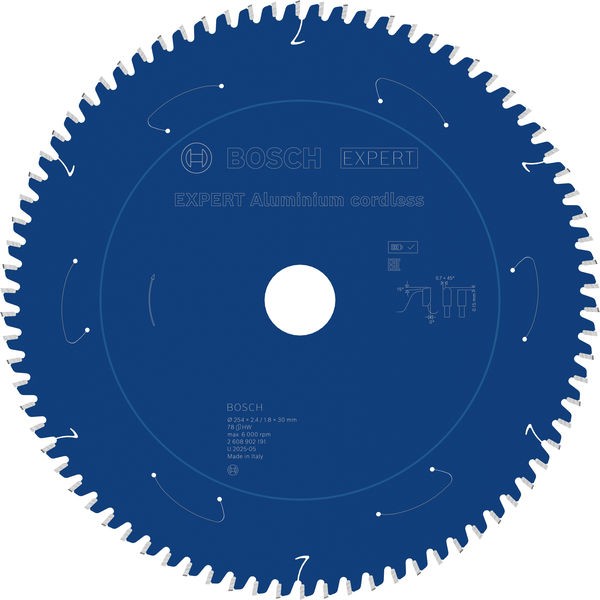 Bosch Aku list testere za aluminijum Expert 2608902191, 254 mm, 78T