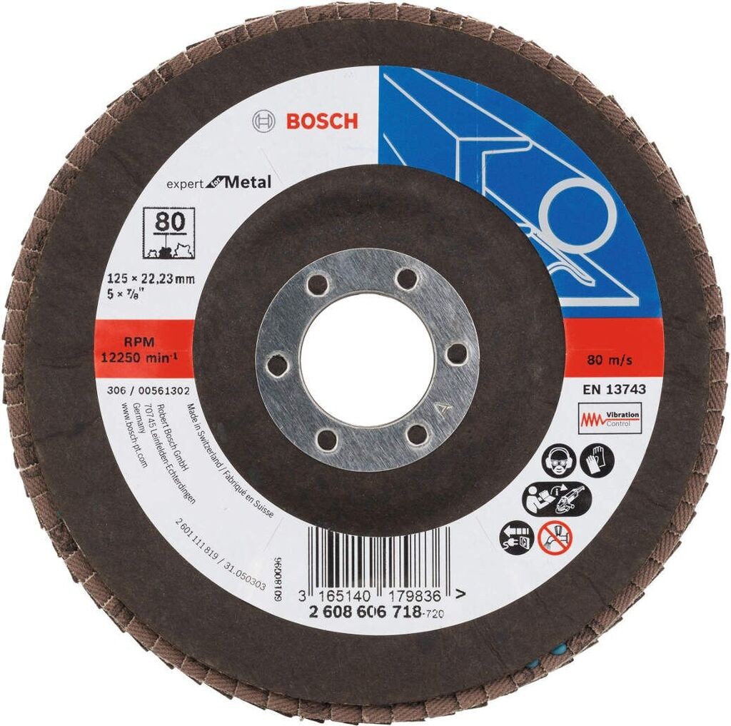 Bosch Lamelna brusni disk ProfessionalForMetal, Izvijeni, 10 komada