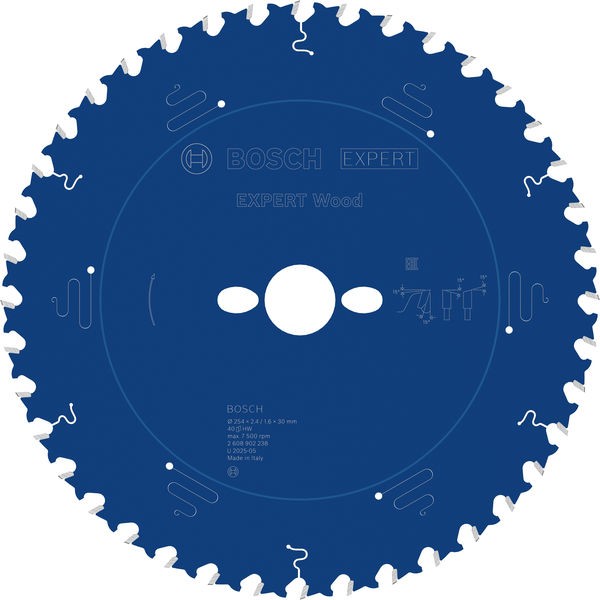 Bosch List testere za drvo Expert 2608902238, 254 mm, 40T