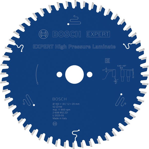 Bosch List testere za HPL Expert 2608902221, 160 mm, 52T