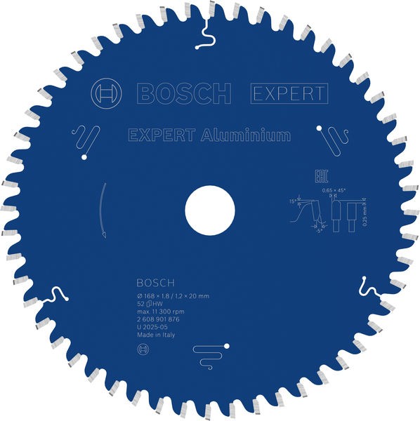 Bosch List testere za aluminijum Expert, 168mm, 52T