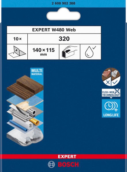 Bosch Brusna mreža Expert 2608902388, W480, G320, 10 komada