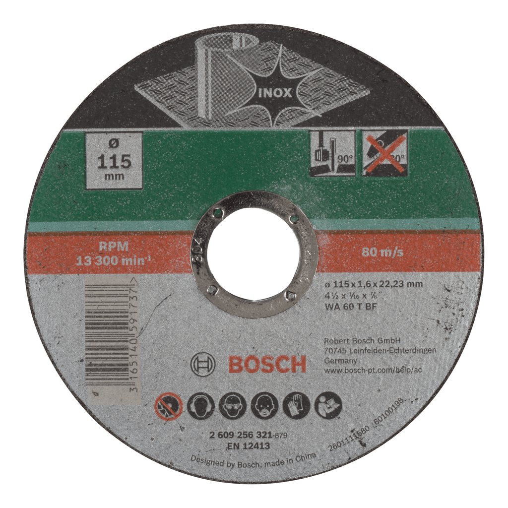 Bosch Rezna ploča 2609256321, Ravna, 115×1.6×22.23 mm, Inox, 10 komada