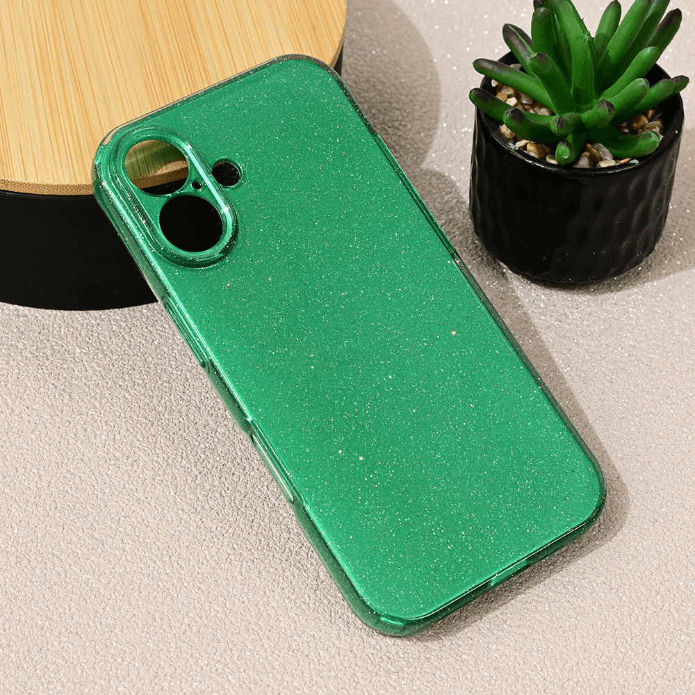 TERACELL Maska za iPhone 16 Sparkle Dust, Zelena