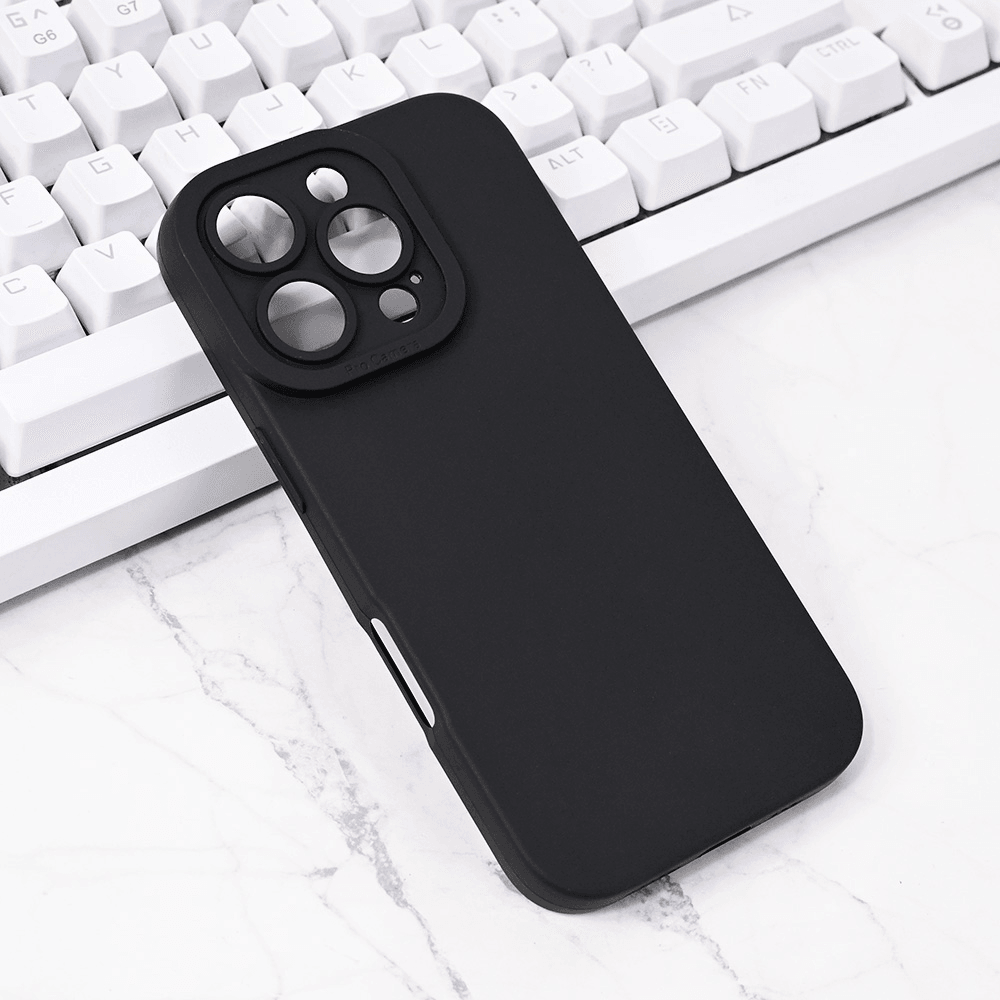 TERACELL Maska za iPhone 16 Pro Silikon Pro Camera, Crna