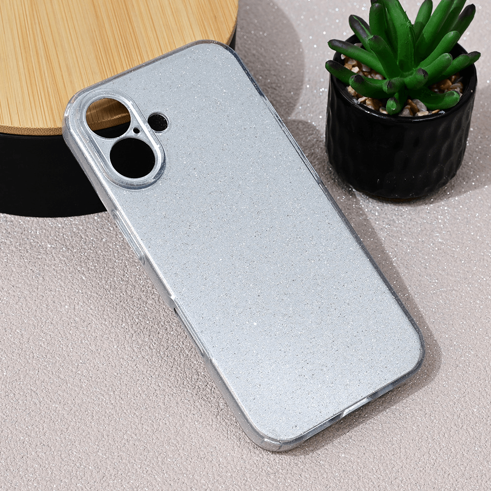 TERACELL Maska za iPhone 16 Sparkle Dust, Srebrne boje