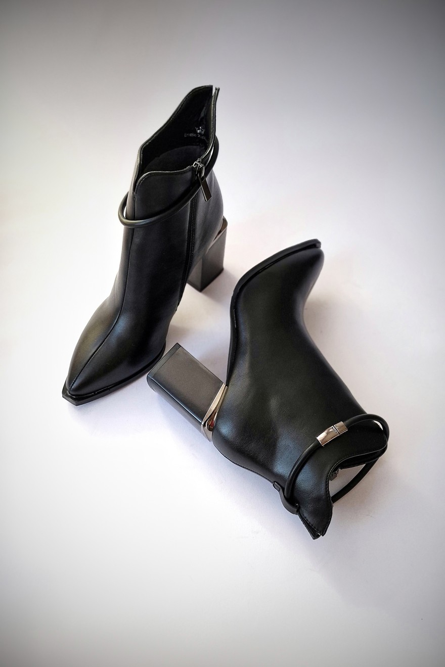 Ženske čizme na štiklu Alena, Crne