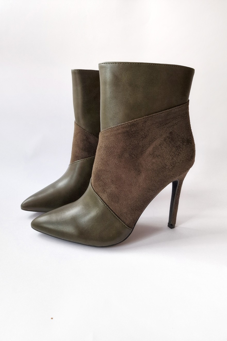 Ženske čizme na štiklu Ravenna, Maslinasta