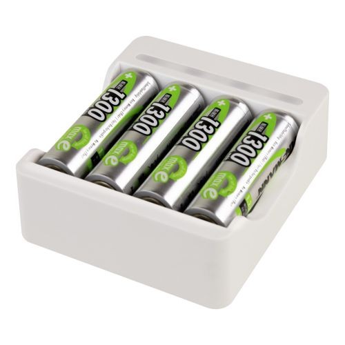 ANSMANN Punjač za baterije Basic IV NiMH NiCd,  AA 1300 mAh, Beli
