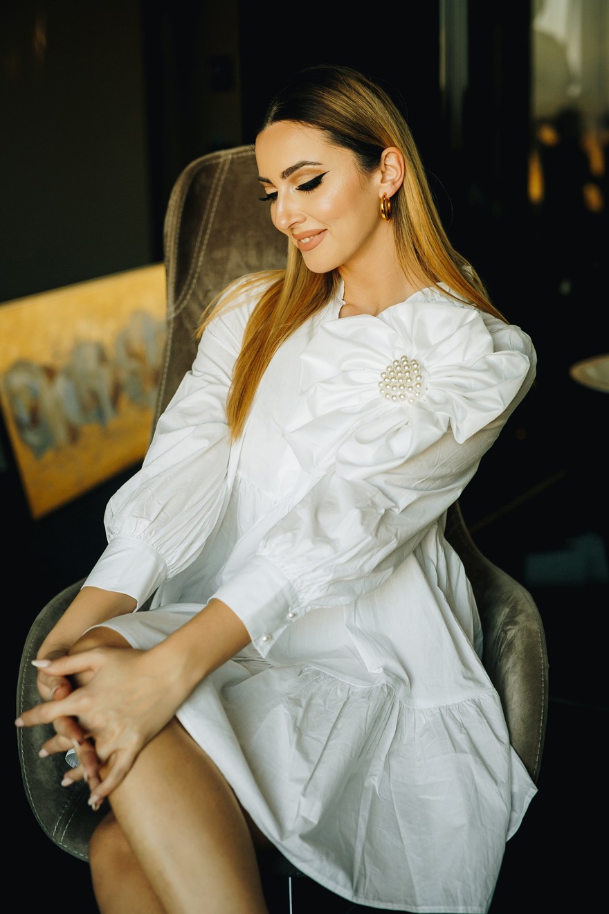 Ženska haljina Carrie, Bela