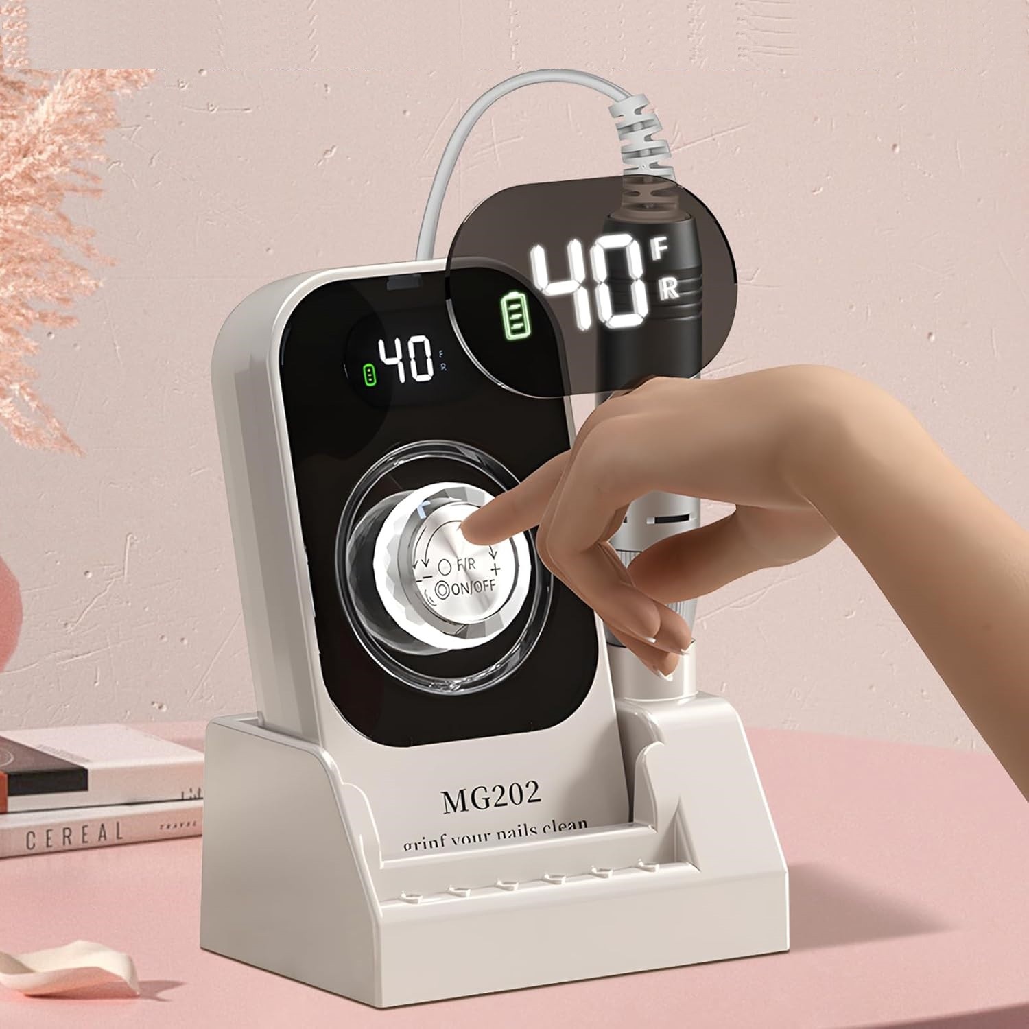 Prenosna turpija za nokte MG202, 1800mAh