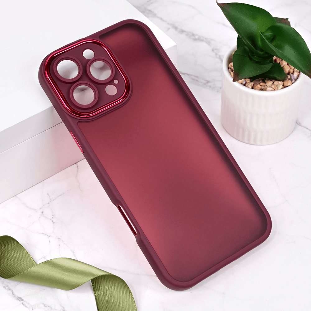 TERACELL Maska za iPhone 16 Pro Max Shining Camera, Bordo