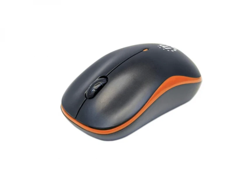 MANHATTAN Miš Success 179409, Wireless, USB, 1000 DPI, Crno-narandžasti