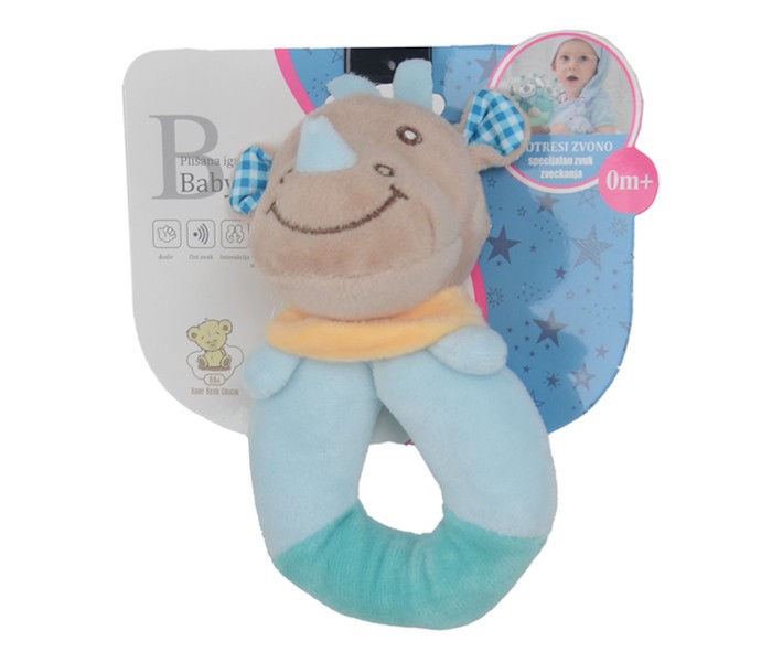 BBO Plišana igračka za bebe sa zvečkom