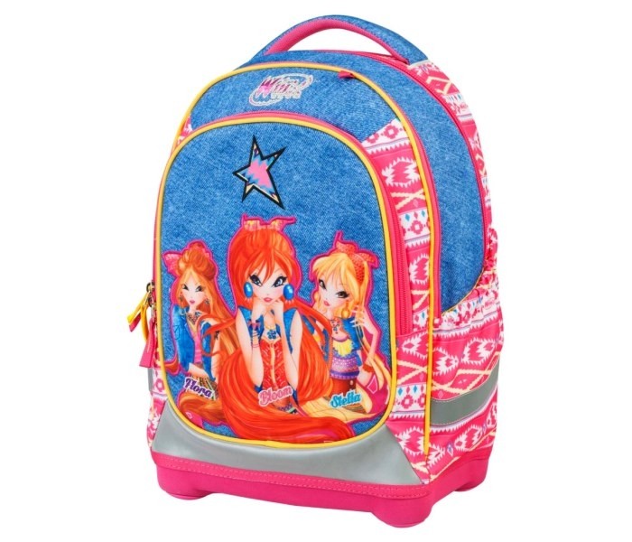 Ranac za devojčice Superlight Winx Etnic, Plavo-roze