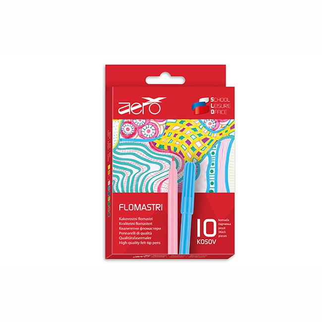 Aero Flomasteri, 10 komada