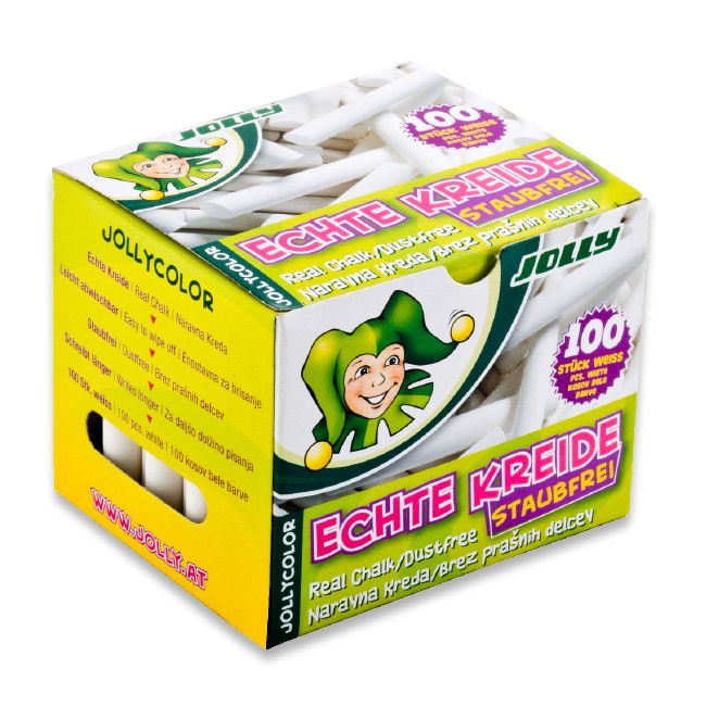 Jolly Kreda za crtanje 8300 0002A, 100 komada, Bela