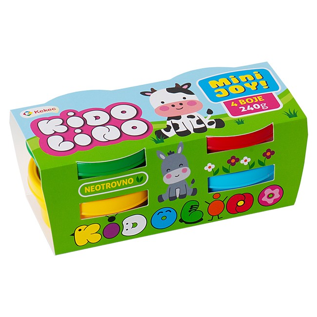 Kekec Plastelin u mini čašama Kidolino, 4 komada