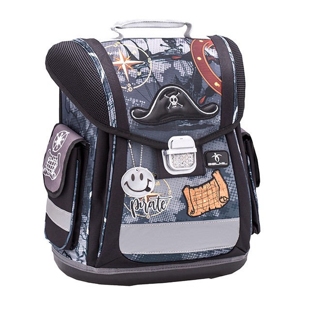 Belmil Školski ranac za dečake Treasure Island 404-5, Tamnosivi