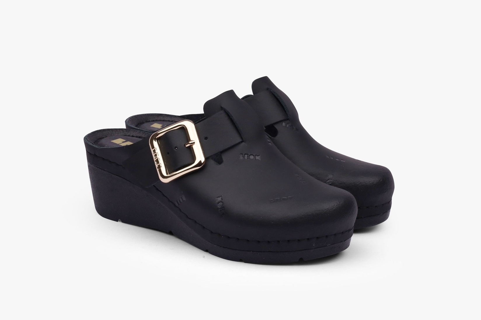 Leon Ženske klompe Bakkar II, Crne