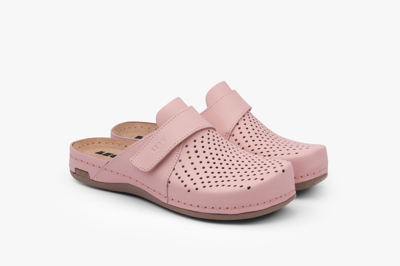 Leon Ženske klompe Leona Bakkar, Roze