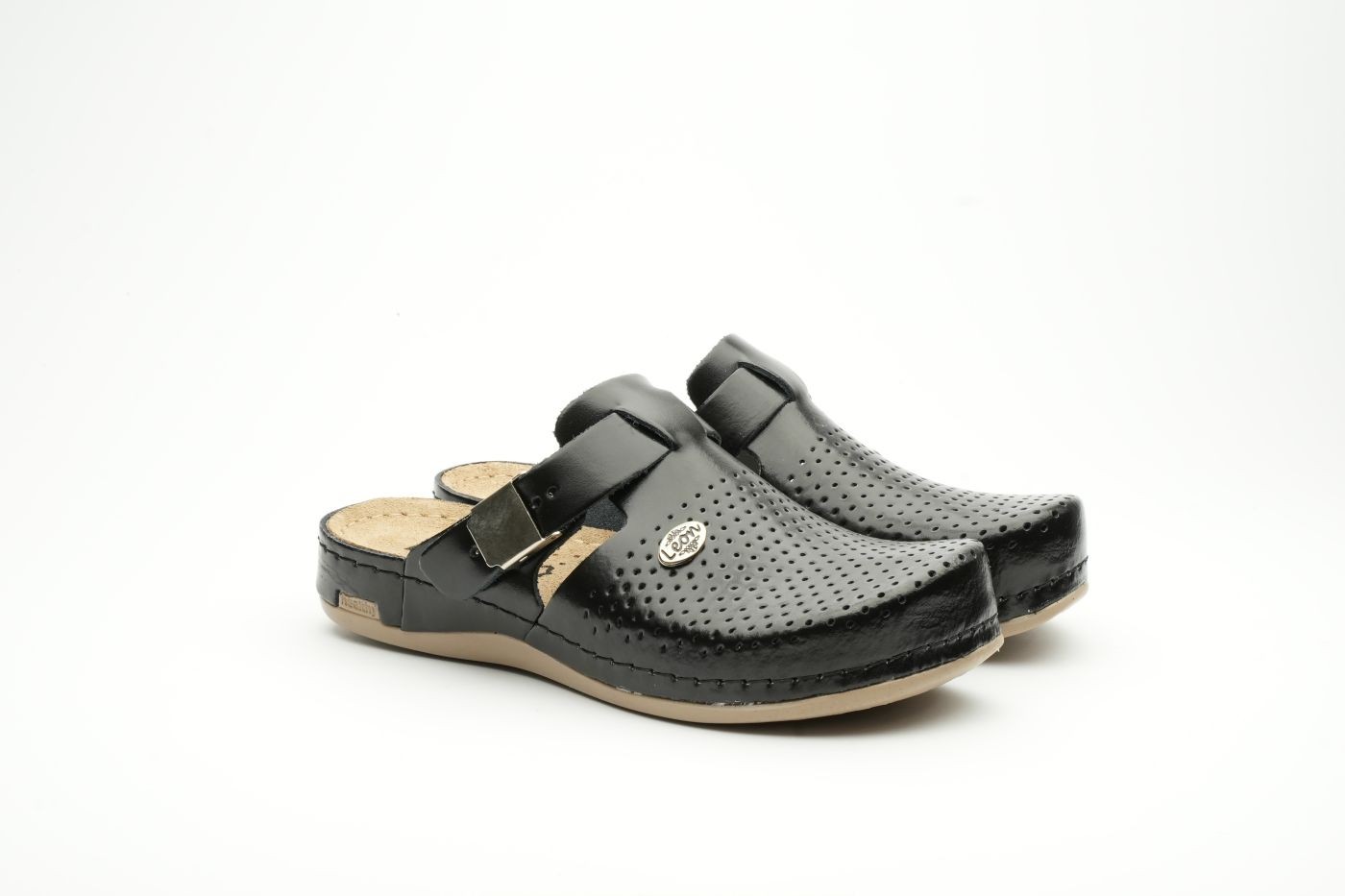 Leon Ženske klompe Leona, Crne