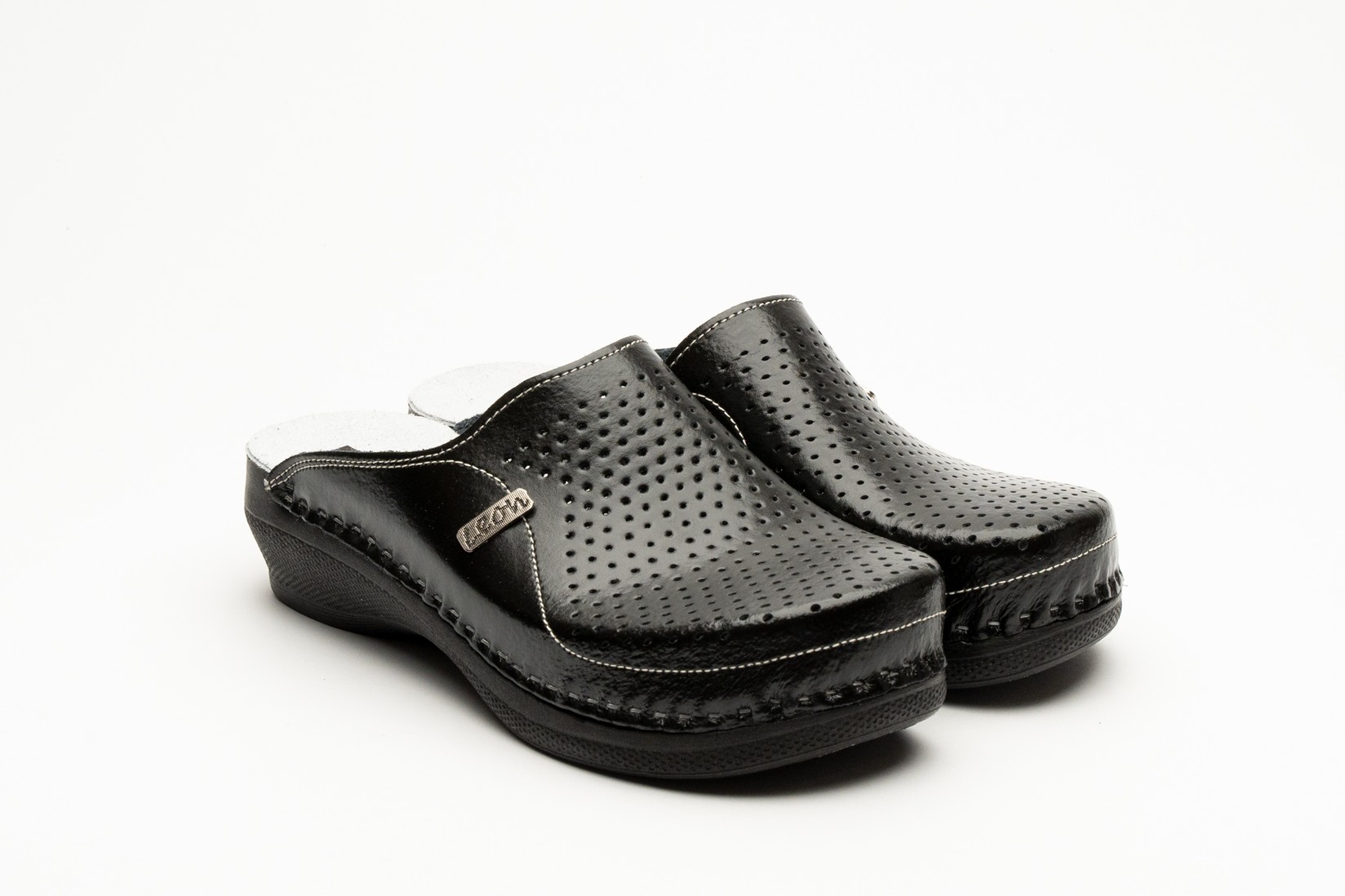 Leon Ženske klompe klasik II, Crne
