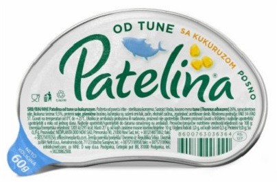 Patelina Pašteta od tune sa kukuruzom, 60g