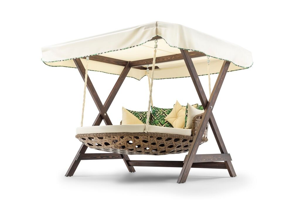 Hanah Home Baštenska ljuljaška Dominic, 188x177x140cm, Krem