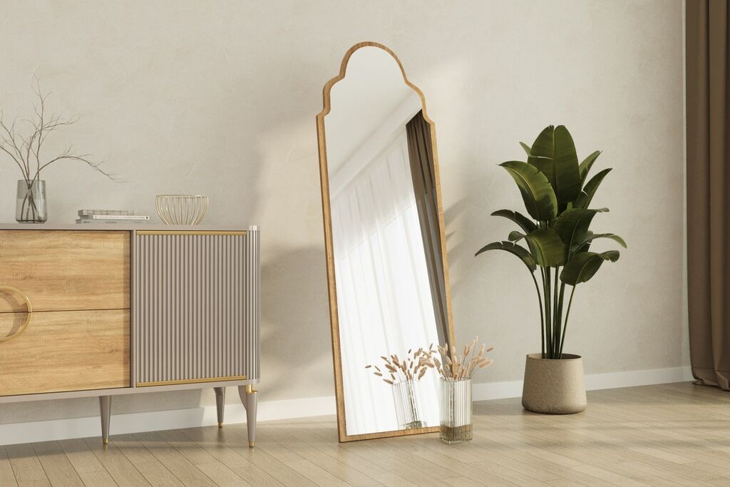 Hanah Home Ogledalo Sahmaran, Braon