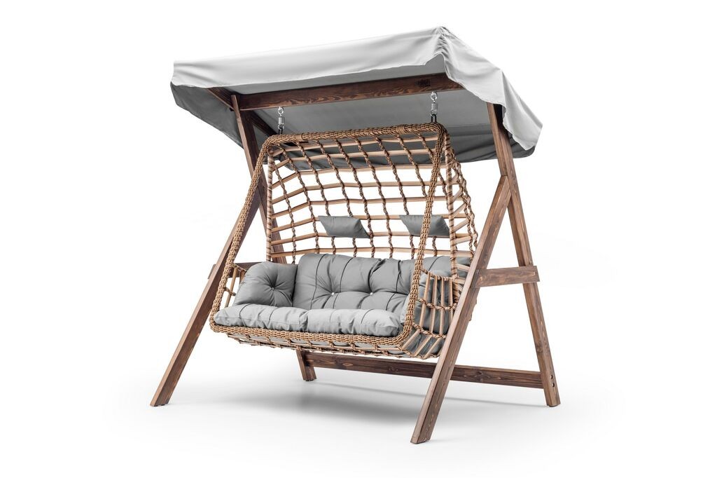 Hanah Home Baštenska ljuljaška Girne, 190x195x150cm, Siva