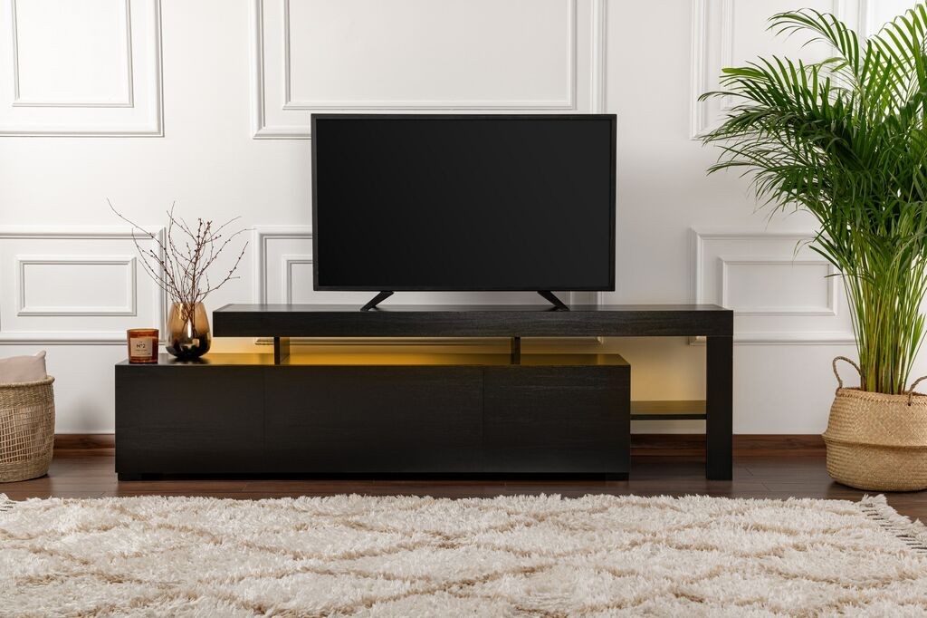 Hanah Home TV komoda Beliz, 192 cm, Crna