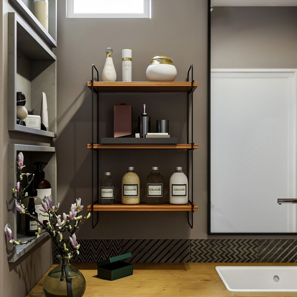 Hanah Home Zidna polica Pulalis, 40x66x20 cm, Orah