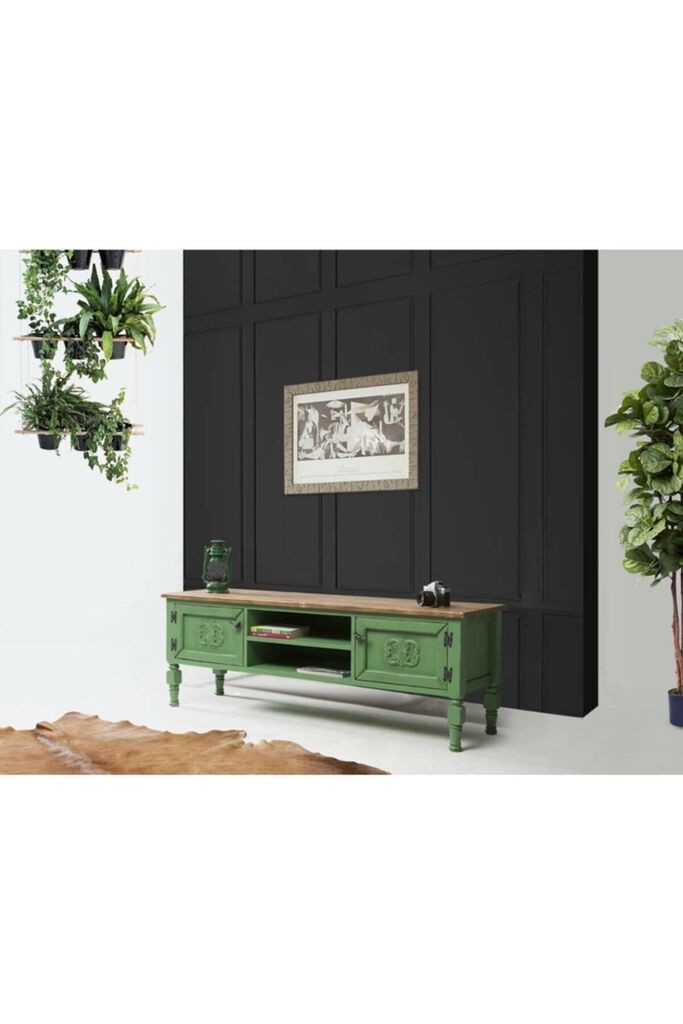 Hanah Home TV komoda Ada, 150x40x50 cm, Svetlozelena