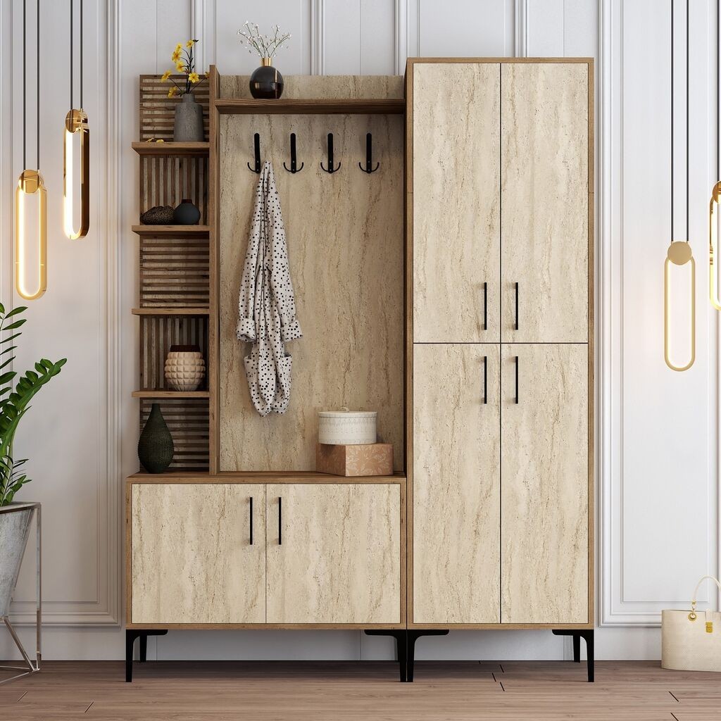 Hanah Home Komplet predsoblja Viyana Da, 150x35x200 cm, Orah