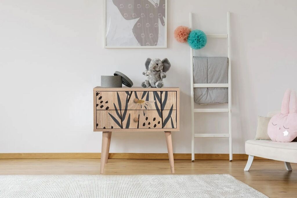 Hanah Home Noćni ormarić City Two Daisy, 60x61x40 cm, Šareni