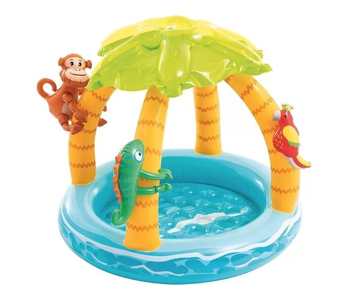 Intex Bazen za bebe sa zaštitom od sunca Palma, Šareni