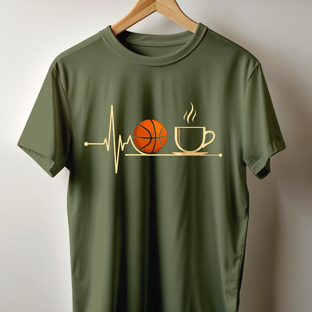 Camiseta Muška majica sa štampanim printom Cam 4010, Braon