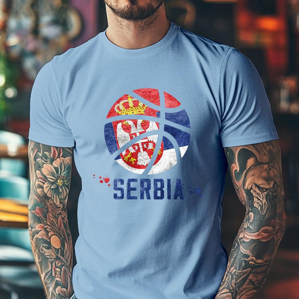 Camiseta Muška majica sa štampanim printom Cam 993, Cijan