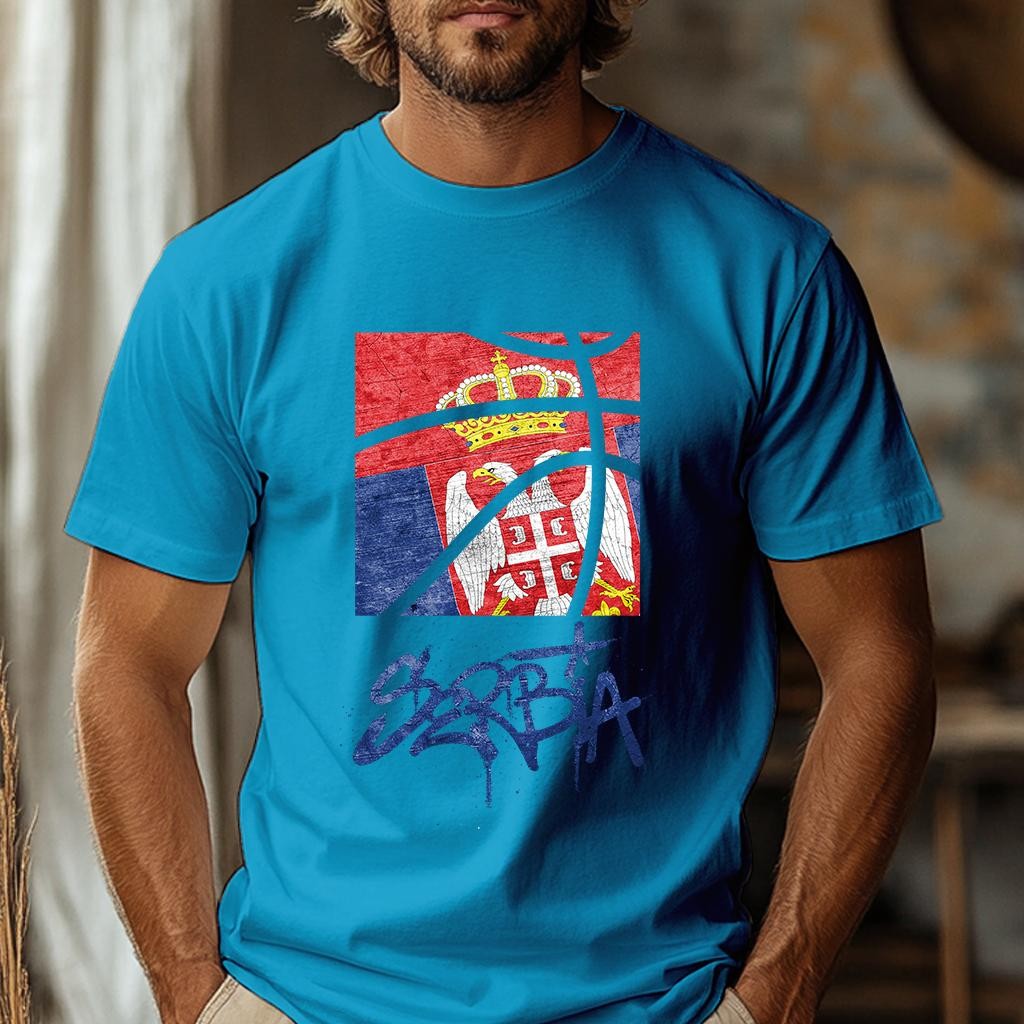 Camiseta Muška majica sa štampanim printom Cam 995, Akva