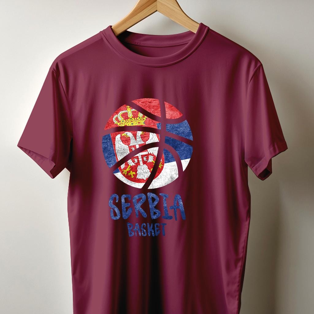 Camiseta Muška majica sa štampanim printom Cam 996, Bordo