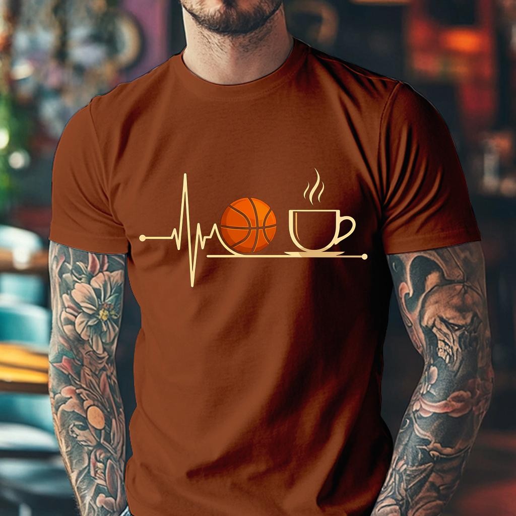 Camiseta Muška majica sa štampanim printom Cam 4010, Terakota