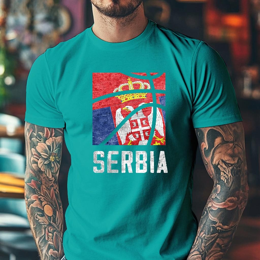 Camiseta Muška majica sa štampanim printom Cam 994, Tirkizna